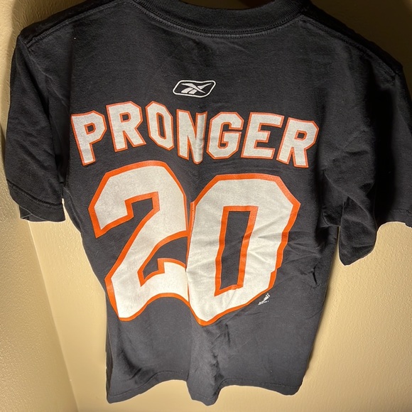 NHL Reebok Mens Flyers Pronger 20 Jersey Tee Color Black Size Small - Picture 4 of 5